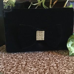 Vintage 1980’s Black Velvet Clutch / Shoulder bag